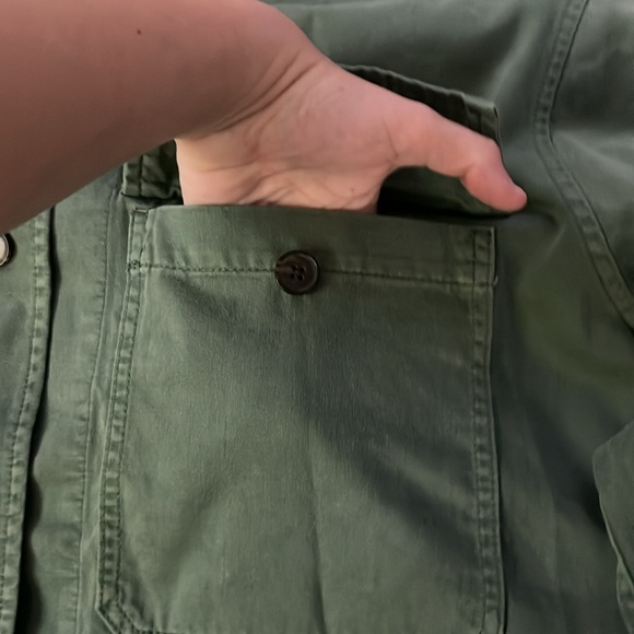 Madewell NWT Easy Utility Shirt-Jacket green womens size 3X - Picture 8 of 12